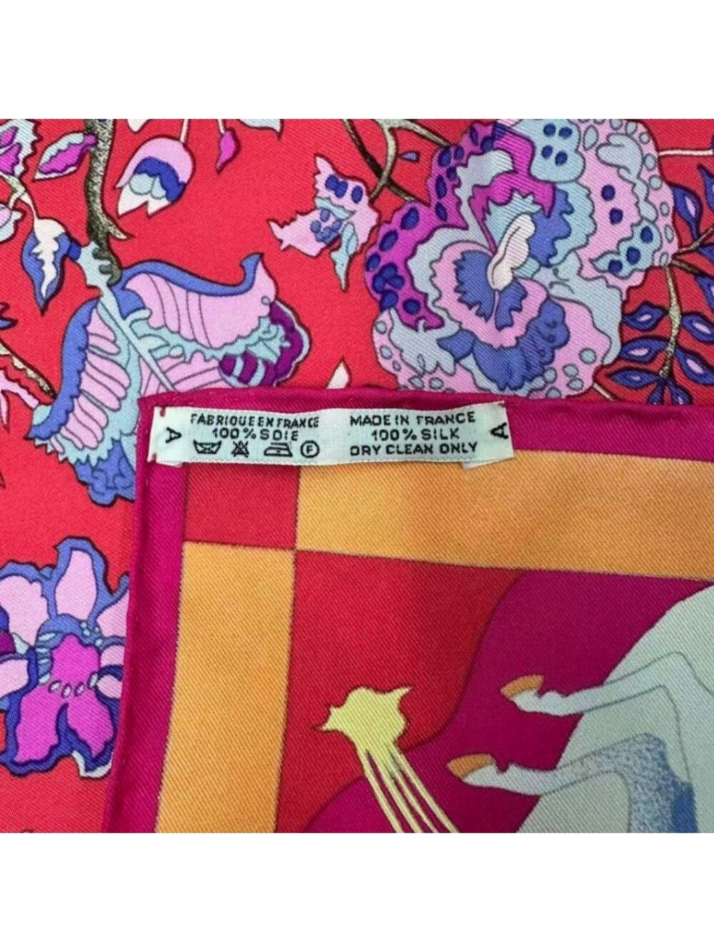 Hermes Scarf Silk Fantaisies Indiennes Dazzling India Pink - Picture 7 of 7